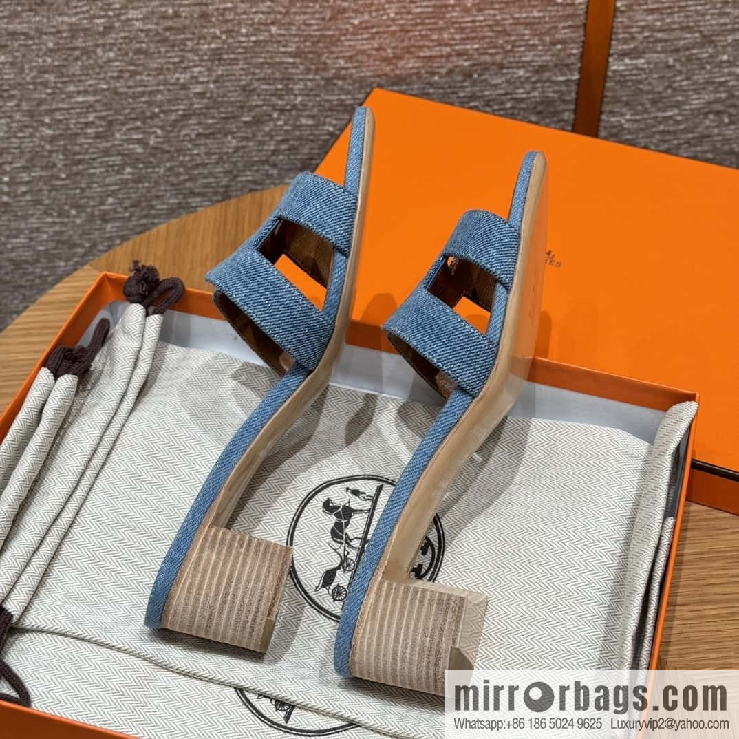 Hermès' latest popular denim high heels