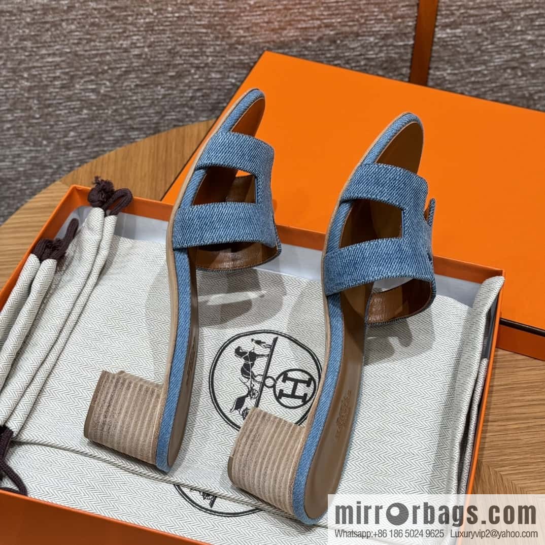 Hermès' latest popular denim high heels