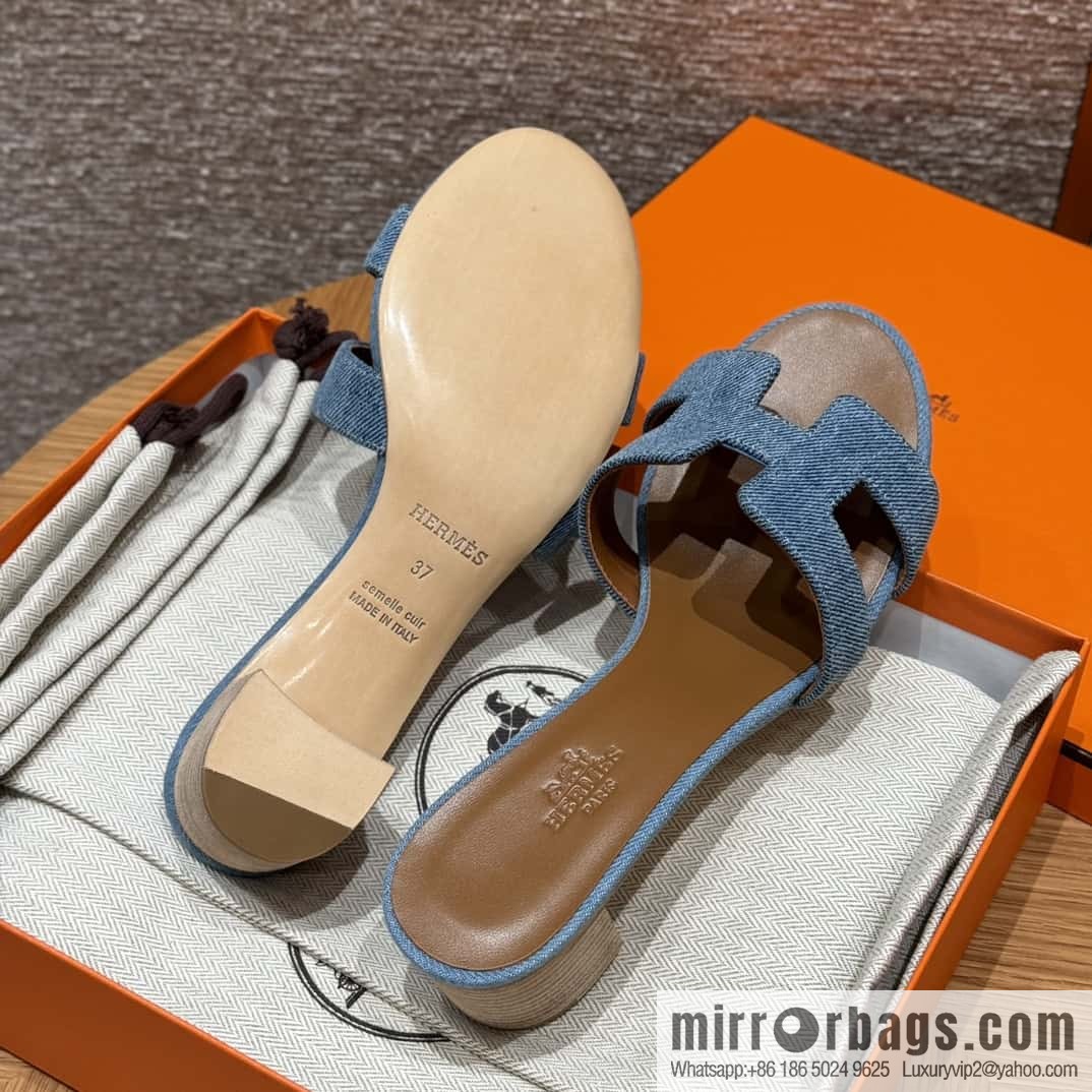 Hermès' latest popular denim high heels