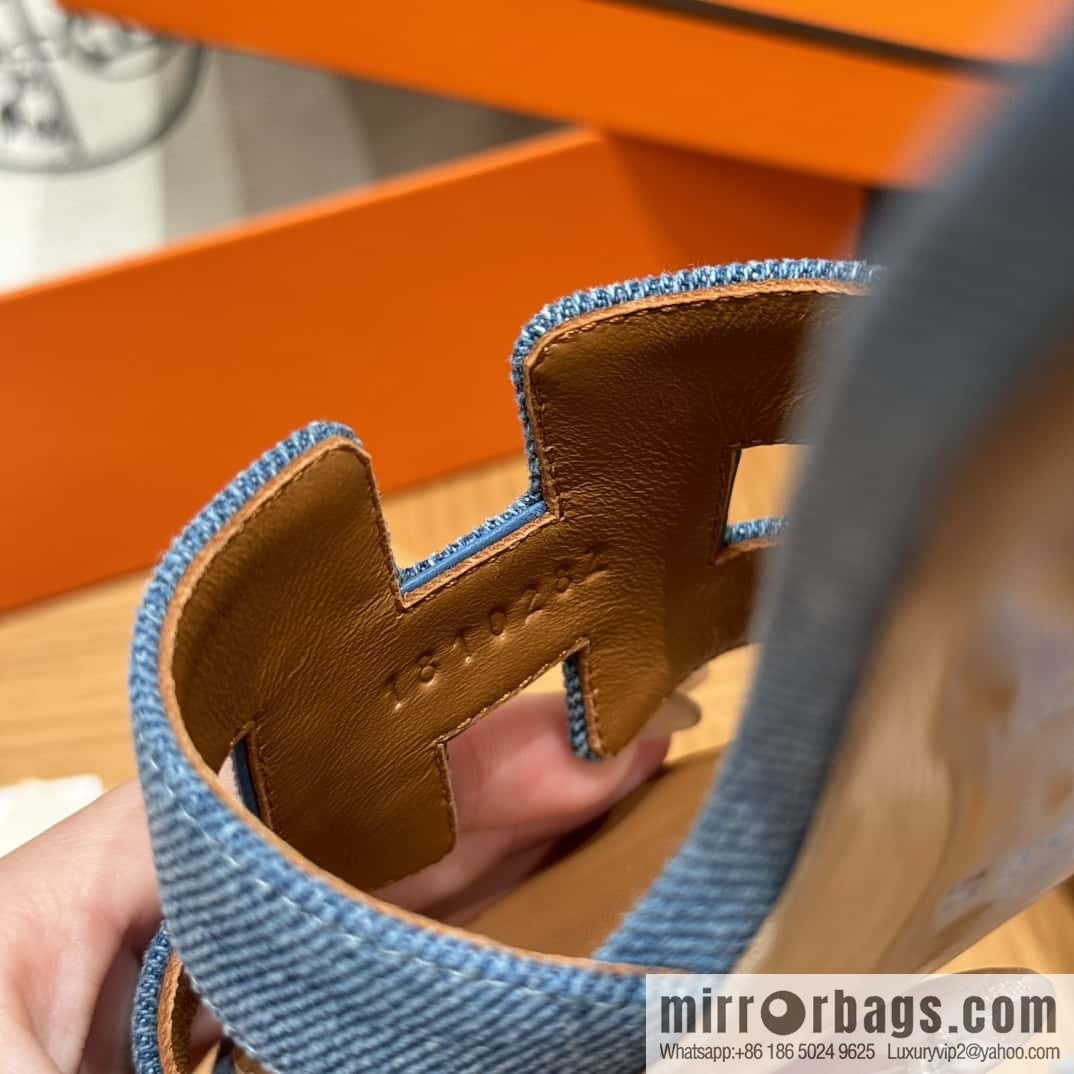 Hermès' latest popular denim high heels
