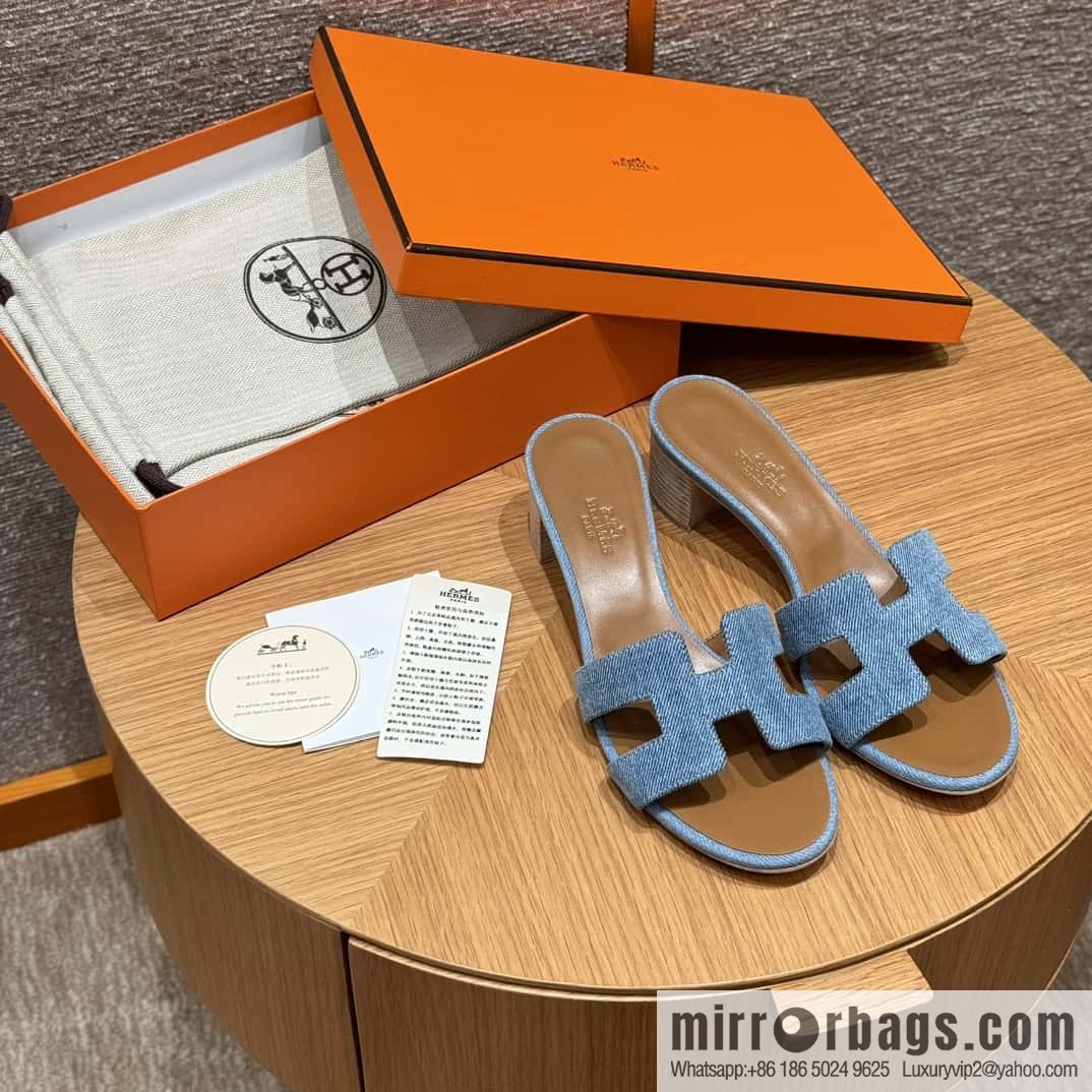 Hermès' latest popular denim high heels