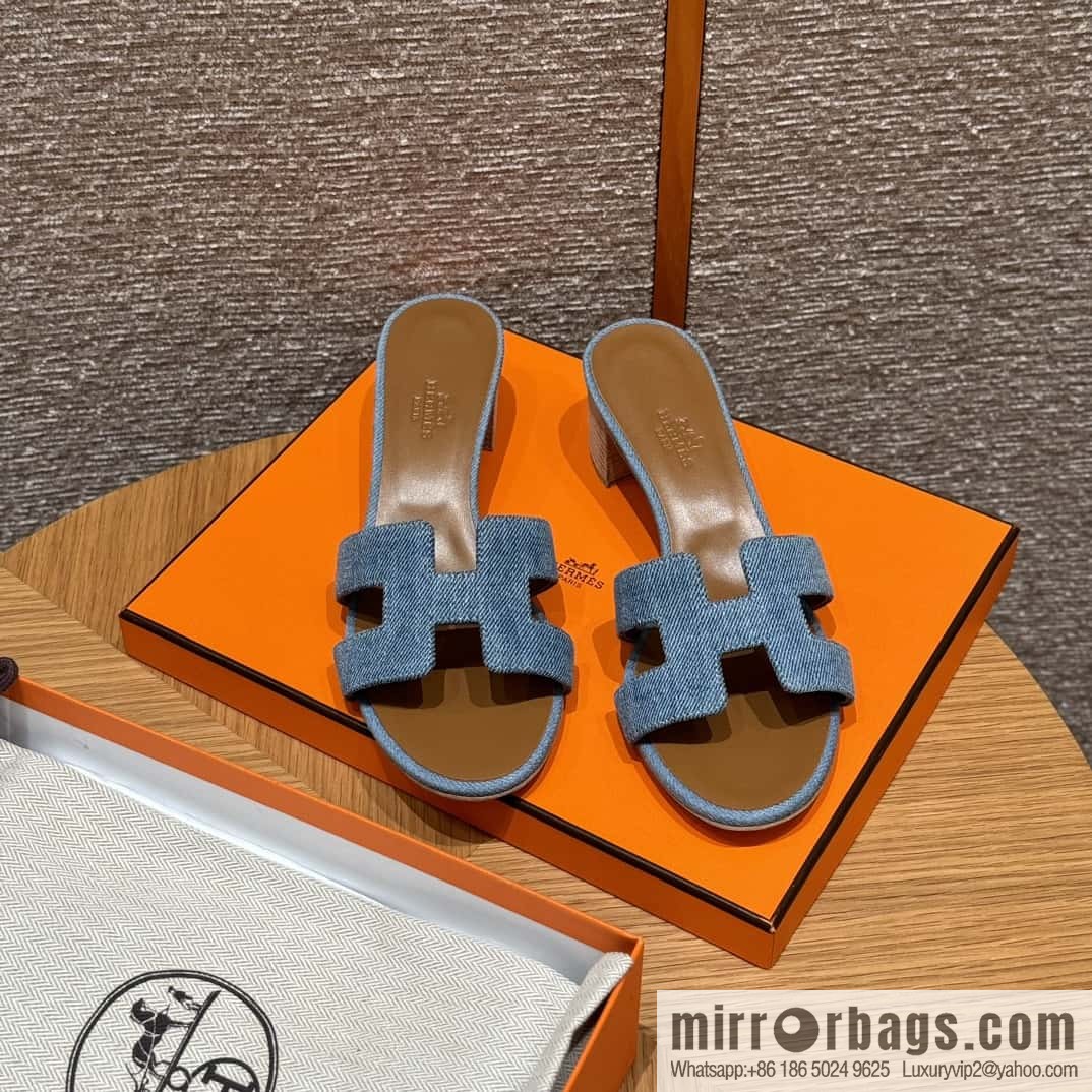 Hermès' latest popular denim high heels