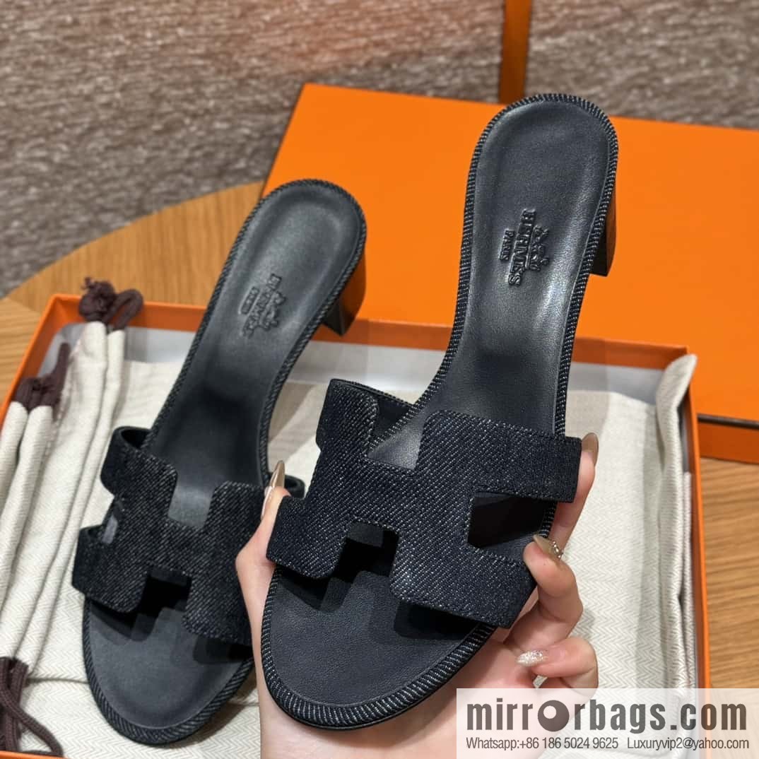Hermès' latest popular denim high heels