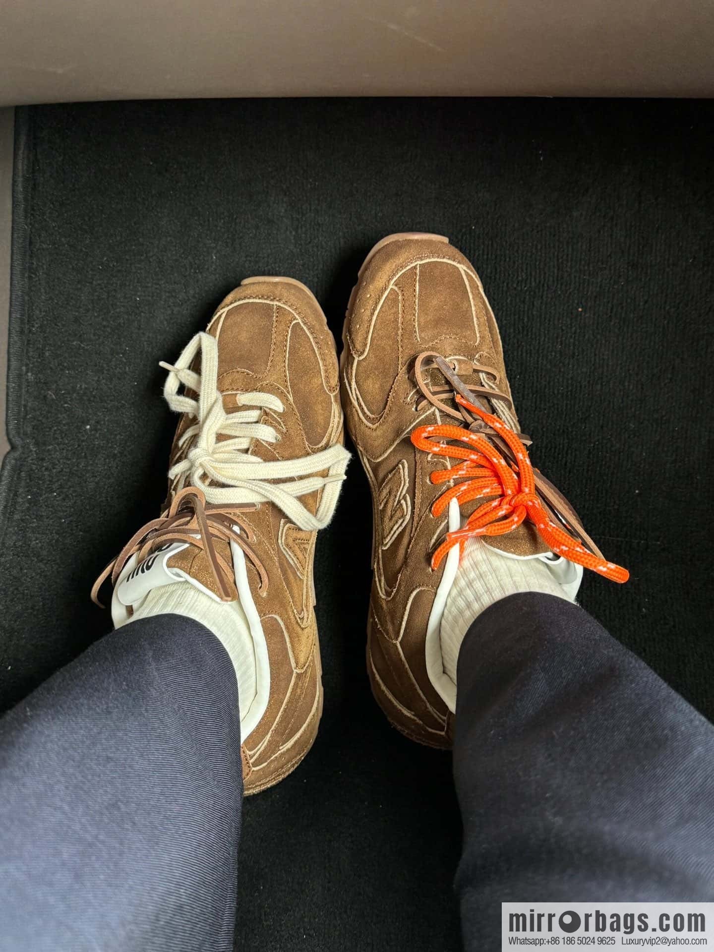 Miu Miu ✖ 𝐍𝐞𝐰 𝐁𝐚𝐥𝐚𝐧𝐜𝐞 𝟓𝟑𝟎 joint model Lace-up Forrest training shoes, football shoes