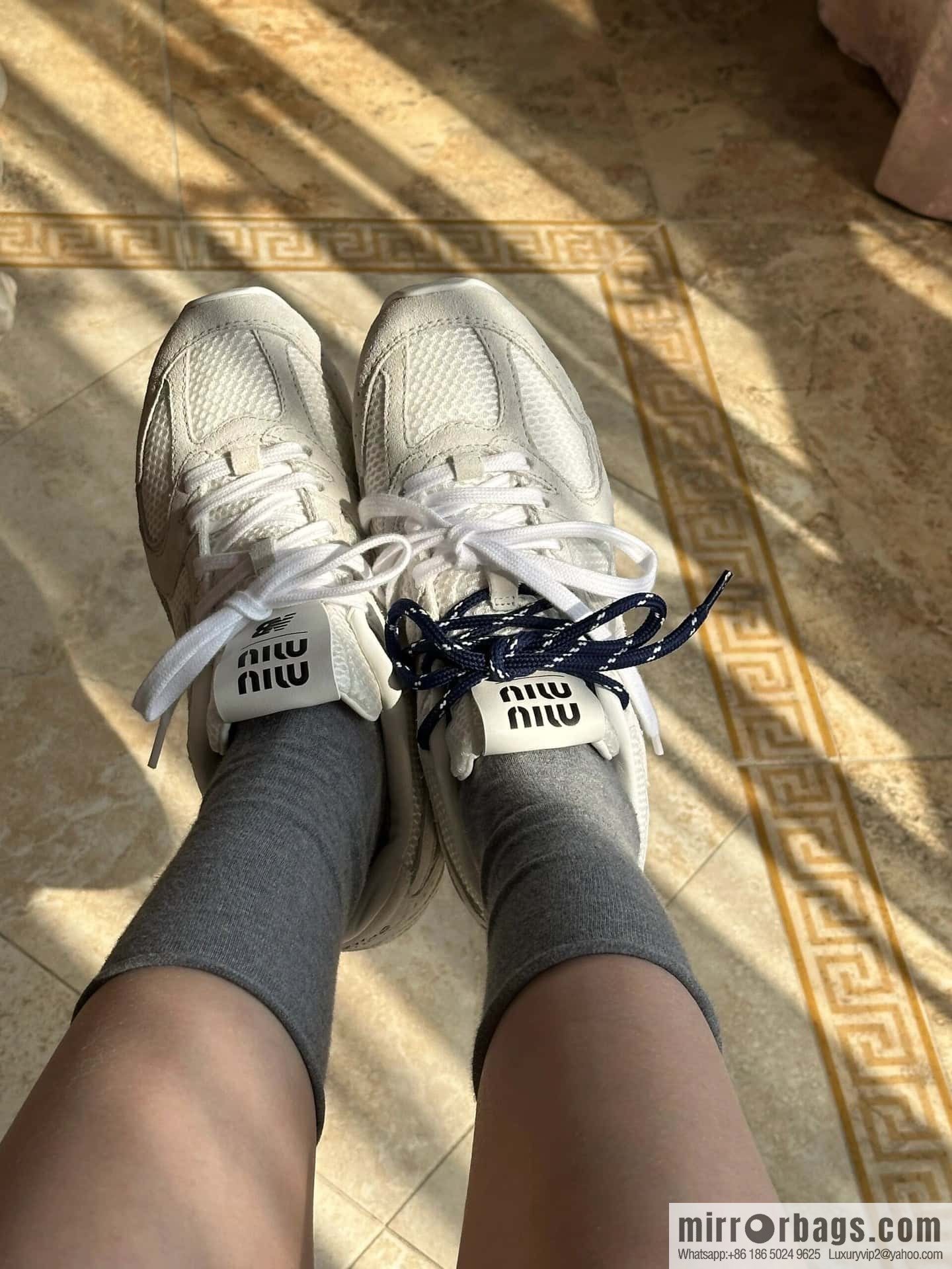 Miu Miu ✖ 𝐍𝐞𝐰 𝐁𝐚𝐥𝐚𝐧𝐜𝐞 𝟓𝟑𝟎 joint model Lace-up Forrest training shoes, football shoes