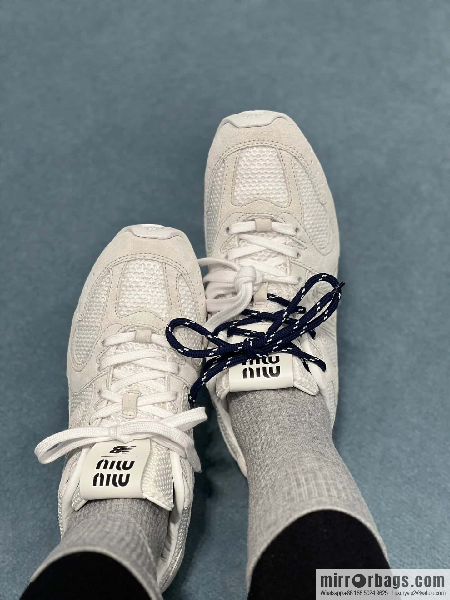 Miu Miu ✖ 𝐍𝐞𝐰 𝐁𝐚𝐥𝐚𝐧𝐜𝐞 𝟓𝟑𝟎 joint model Lace-up Forrest training shoes, football shoes
