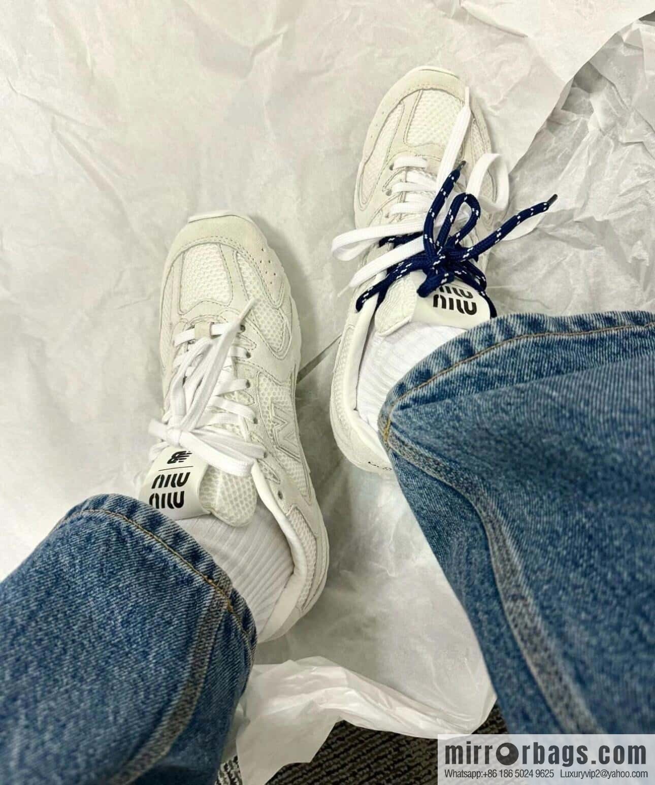 Miu Miu ✖ 𝐍𝐞𝐰 𝐁𝐚𝐥𝐚𝐧𝐜𝐞 𝟓𝟑𝟎 joint model Lace-up Forrest training shoes, football shoes