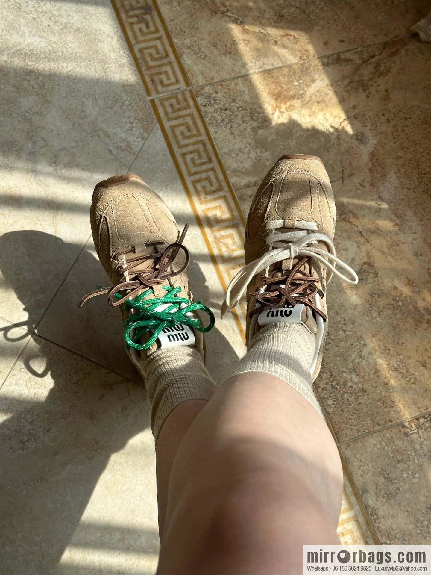Miu Miu ✖ 𝐍𝐞𝐰 𝐁𝐚𝐥𝐚𝐧𝐜𝐞 𝟓𝟑𝟎 joint model Lace-up Forrest training shoes, football shoes
