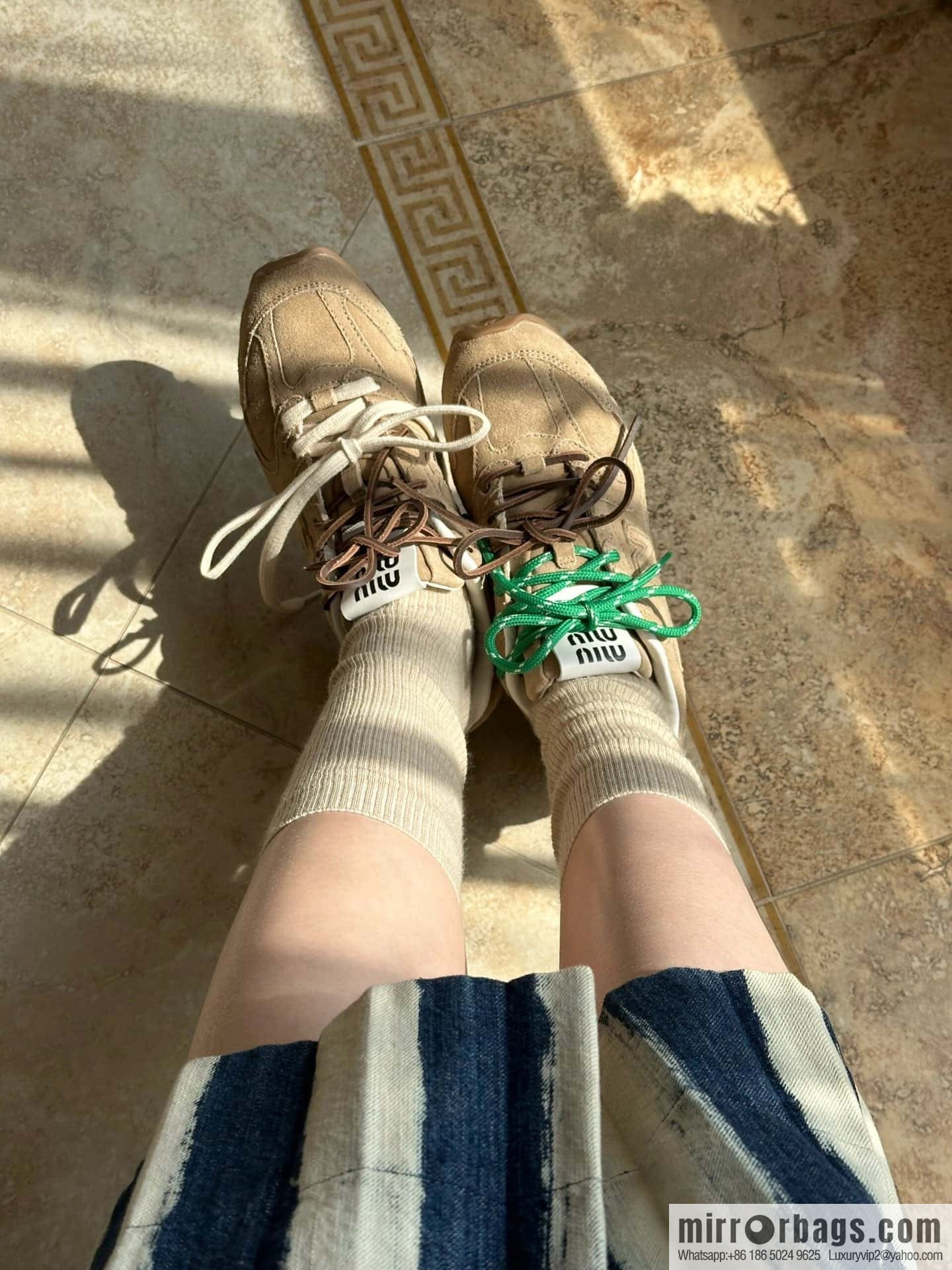 Miu Miu ✖ 𝐍𝐞𝐰 𝐁𝐚𝐥𝐚𝐧𝐜𝐞 𝟓𝟑𝟎 joint model Lace-up Forrest training shoes, football shoes