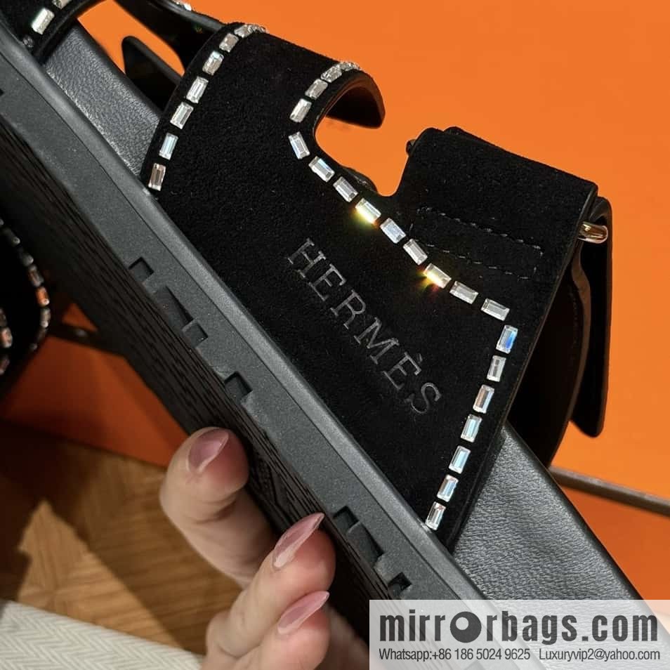 Hermès spring and summer second uncle new rhinestone sandals