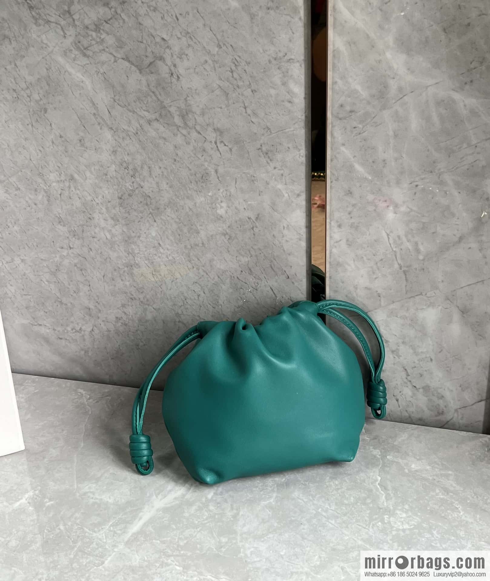LOEWE Flamenco Purse 0704 Emerald Green 23cm