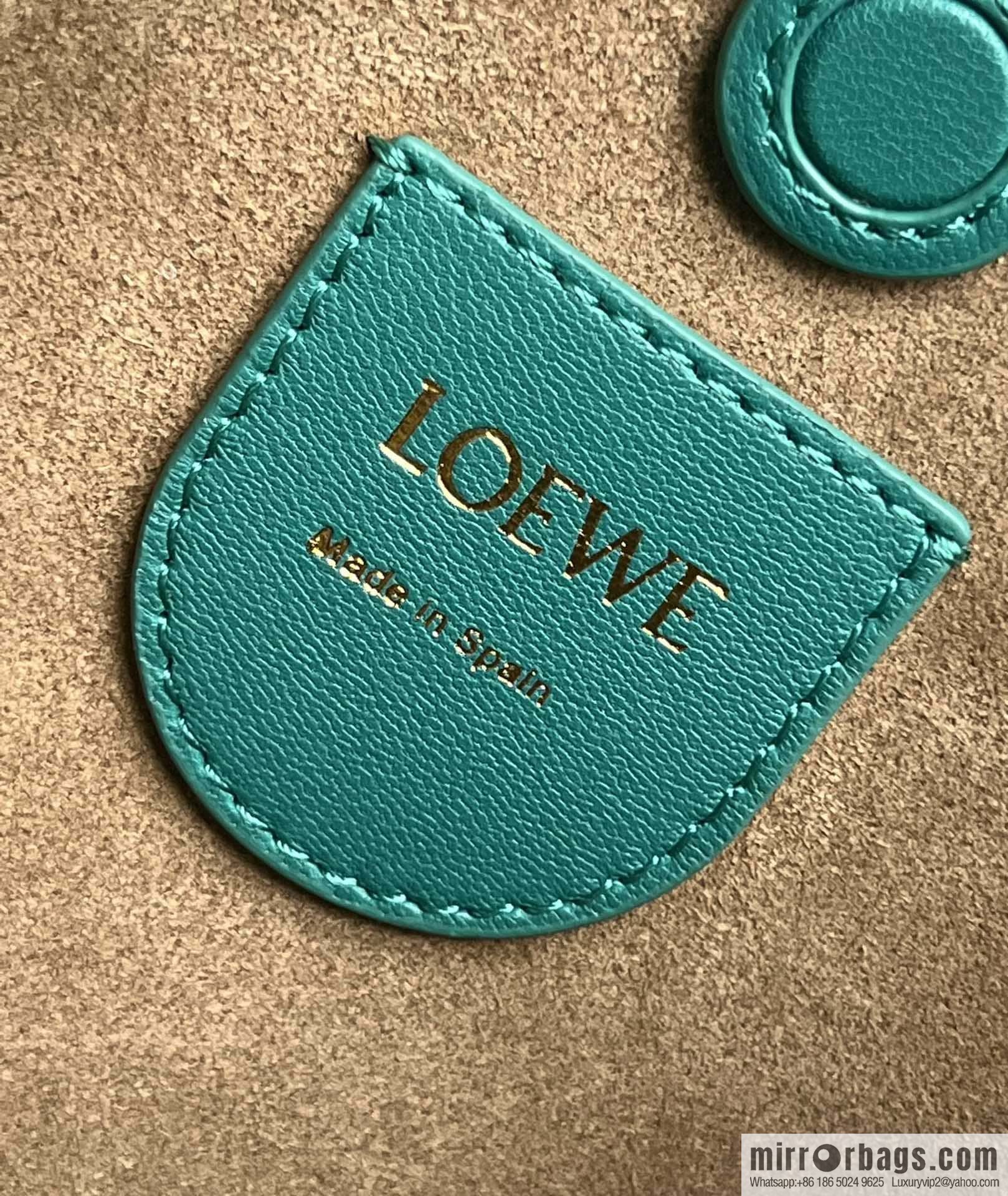 LOEWE Flamenco Purse 0704 Emerald Green 23cm