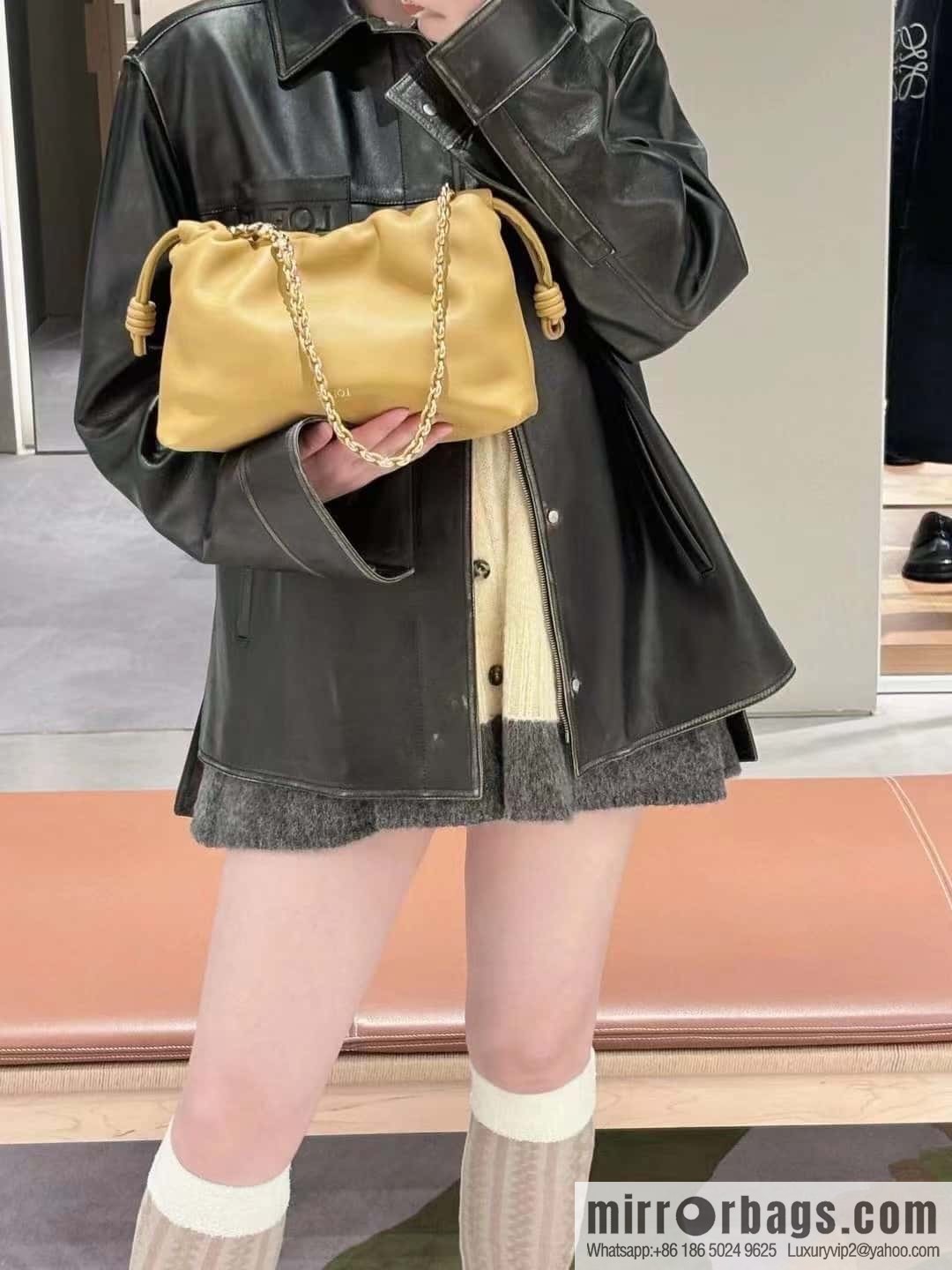 LOEWE Flamenco Purse 0803 Desert Yellow 30cm