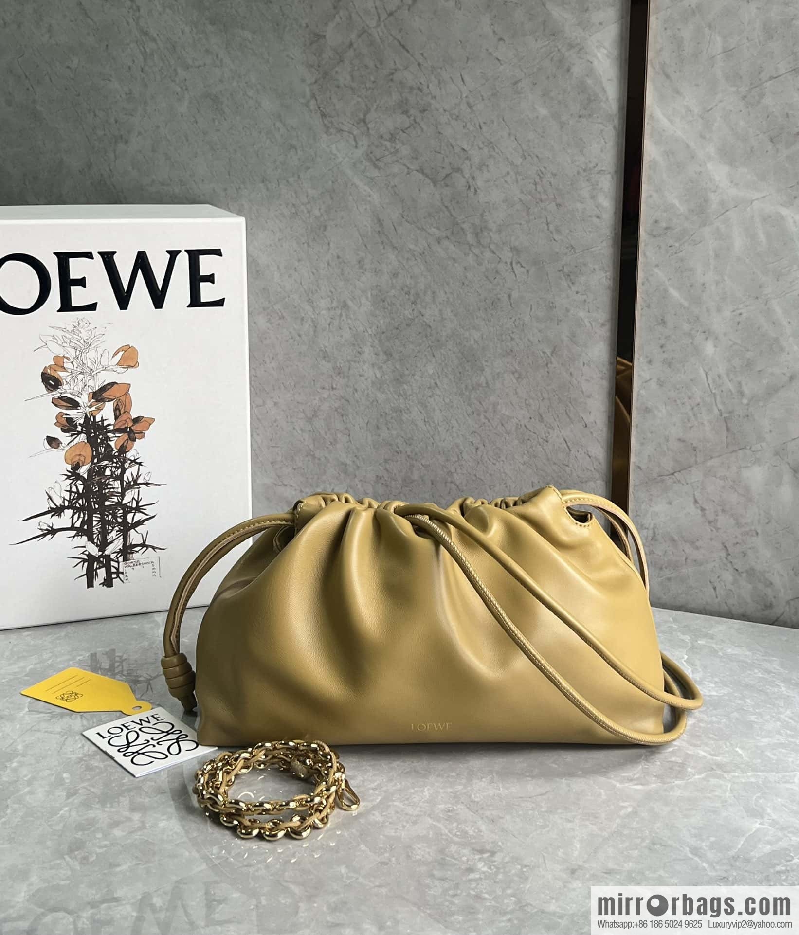 LOEWE Flamenco Purse 0803 Desert Yellow 30cm