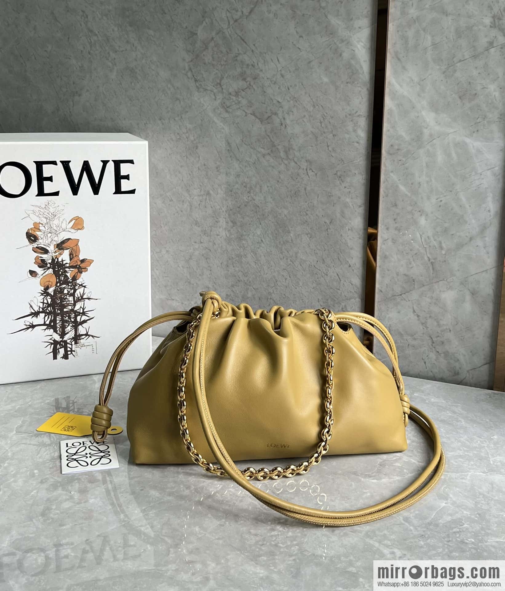 LOEWE Flamenco Purse 0803 Desert Yellow 30cm