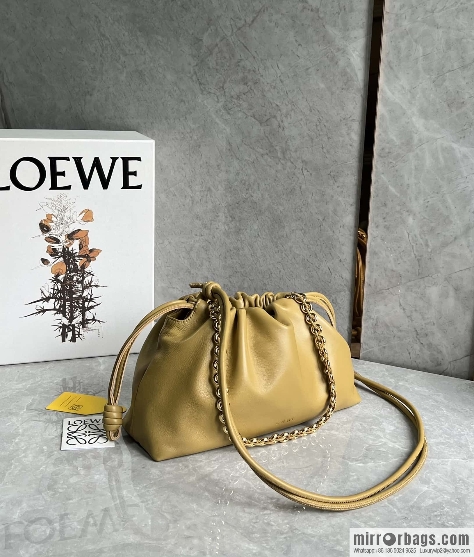 LOEWE Flamenco Purse 0803 Desert Yellow 30cm