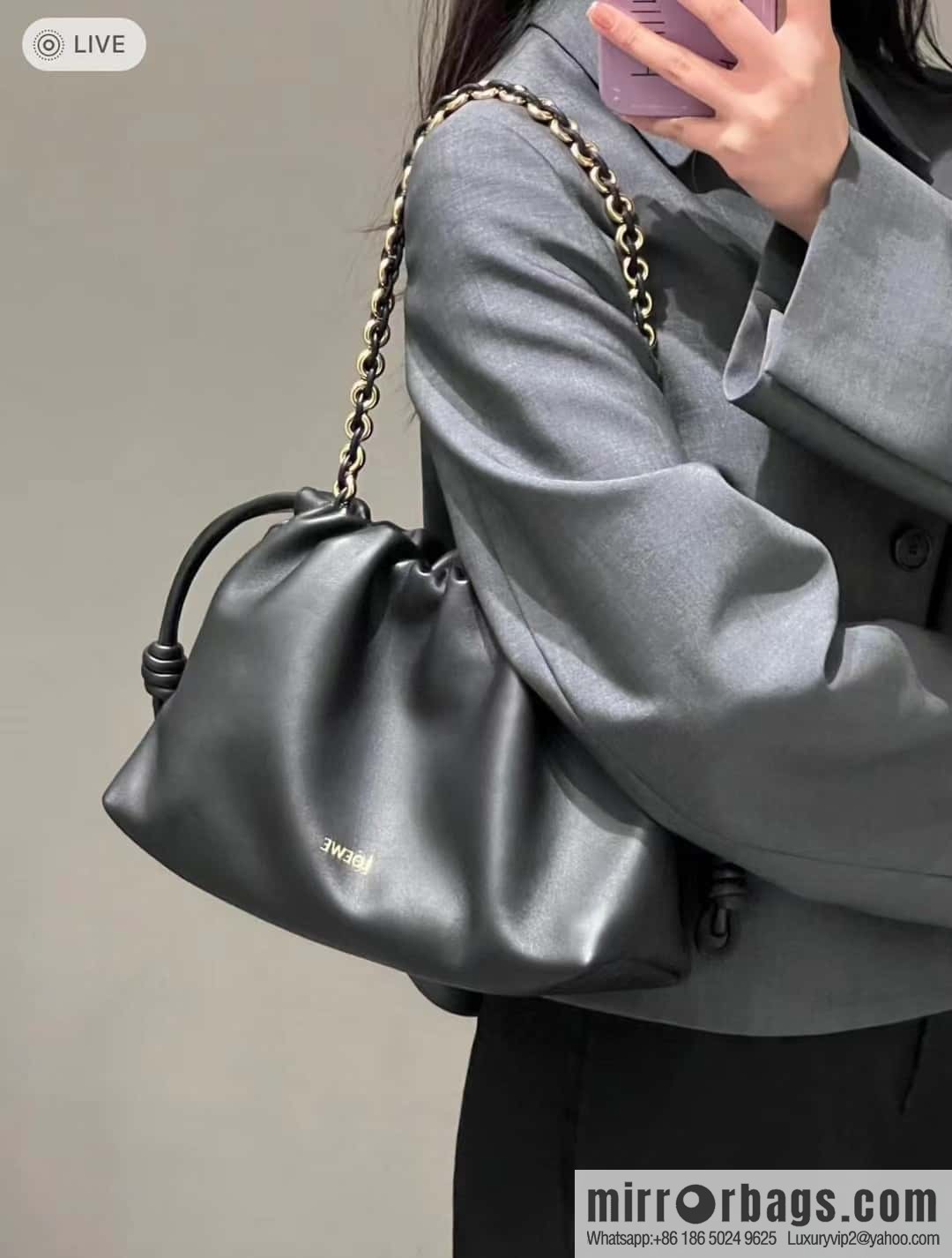 LOEWE Flamenco Purse 0803 black 30cm