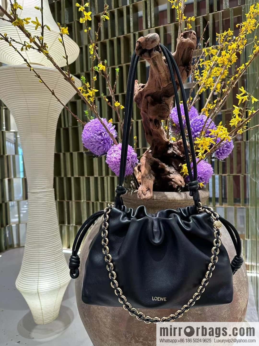 LOEWE Flamenco Purse 0803 black 30cm