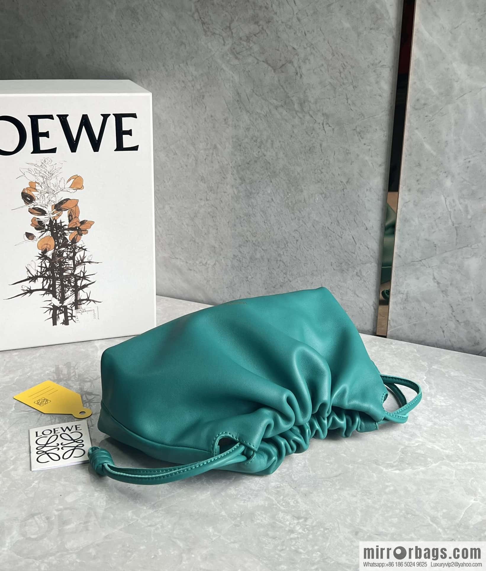LOEWE Flamenco Purse 0803 Emerald Green 30cm