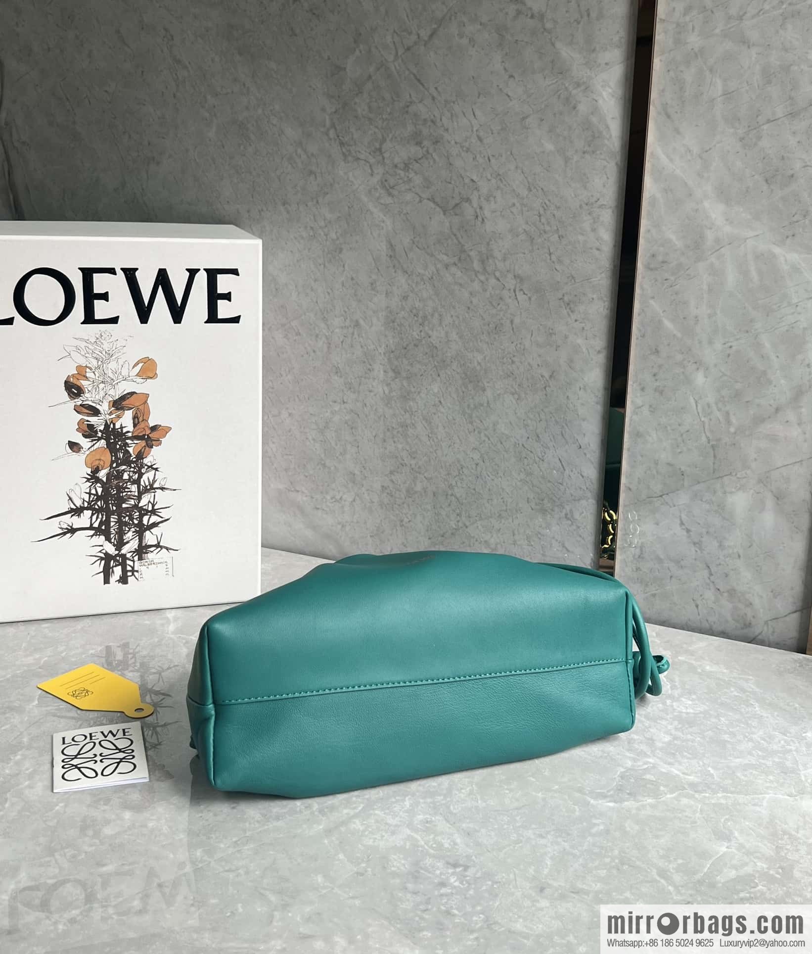 LOEWE Flamenco Purse 0803 Emerald Green 30cm