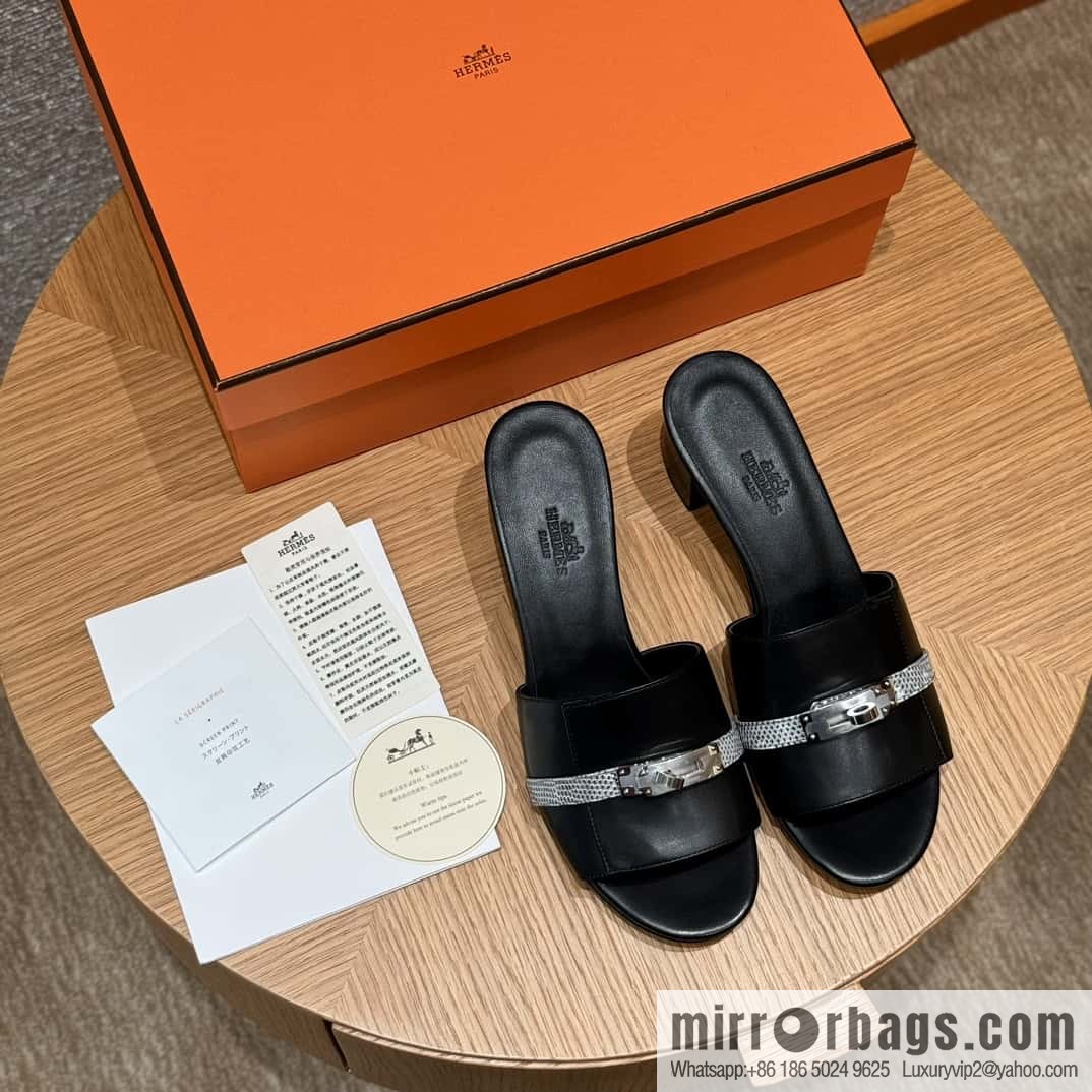 Hermes Kelly Buckle Lizard π¦ Strap High Heel