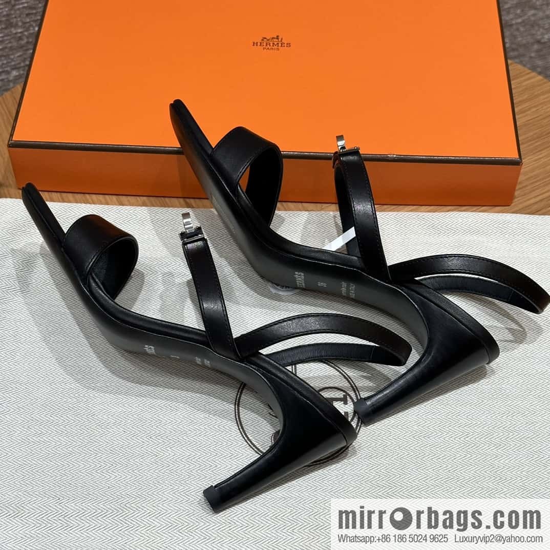 Hermès kelly buckle high-heeled sandals