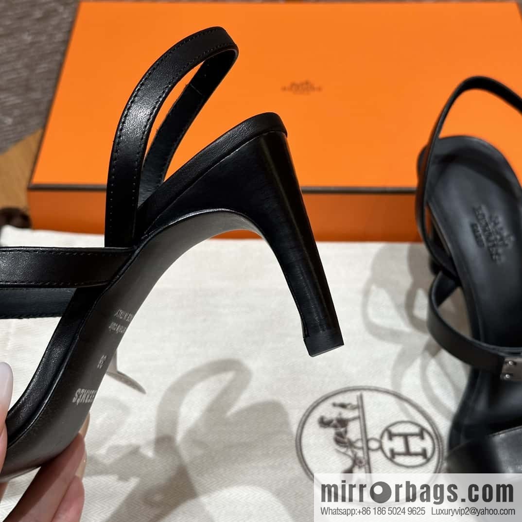 Hermès kelly buckle high-heeled sandals