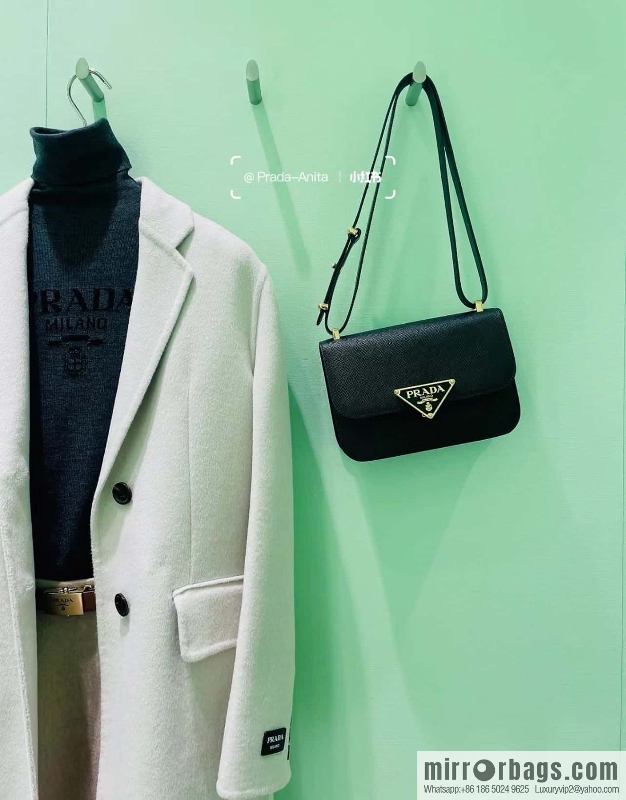 PRADA 🎉 new triangle diamond stewardess bag 🎉 1BD320 upgrade board