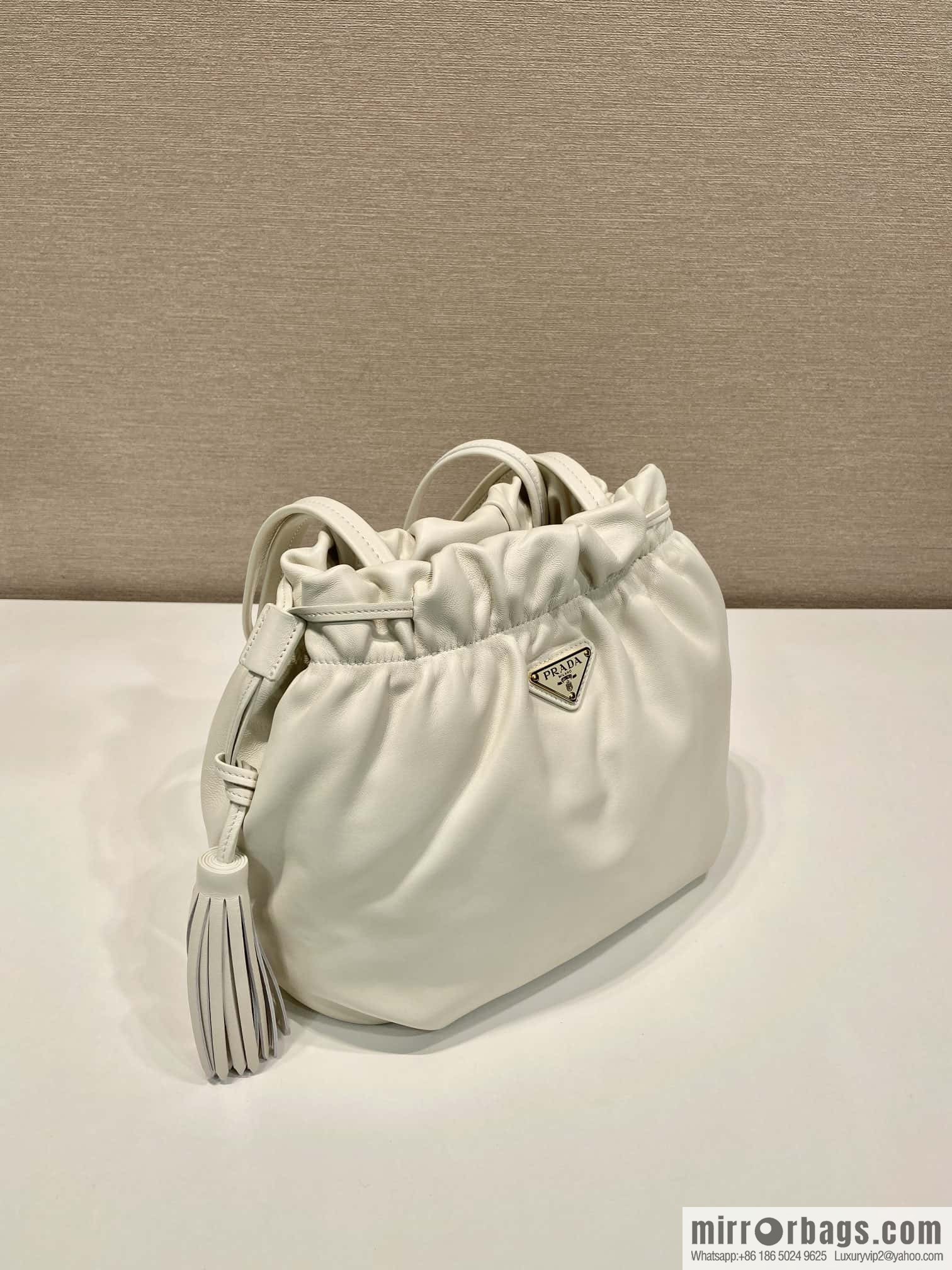 PRADA 🎉 new lucky bag 🎉 1BG541 small sheepskin 🎉🎉 white