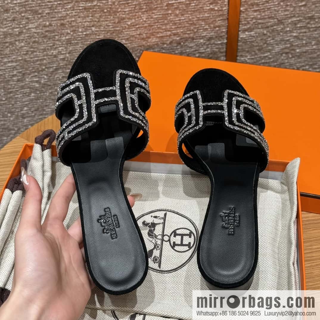 Hermès 2022 spring and summer new product H brand high-heeled diamond surface model