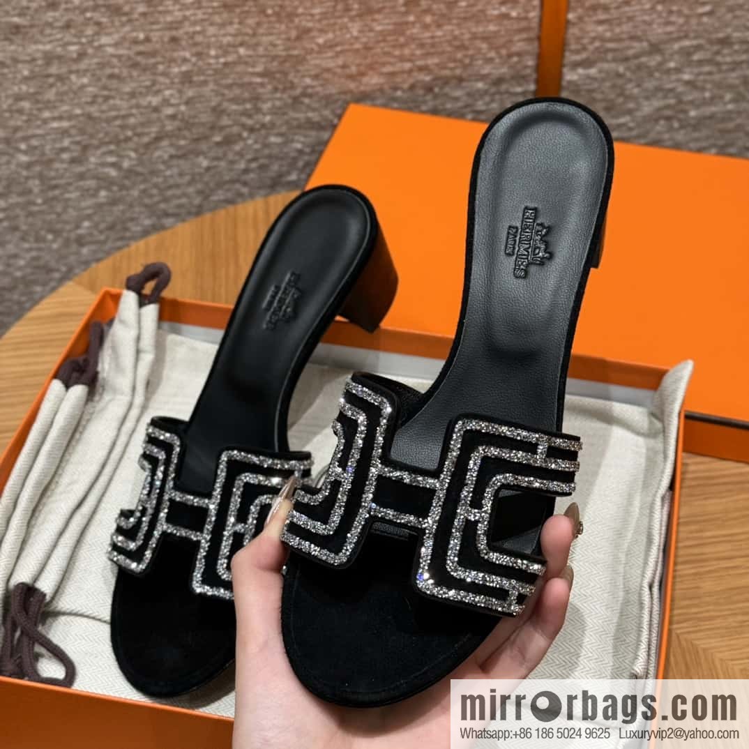 Hermès 2022 spring and summer new product H brand high-heeled diamond surface model