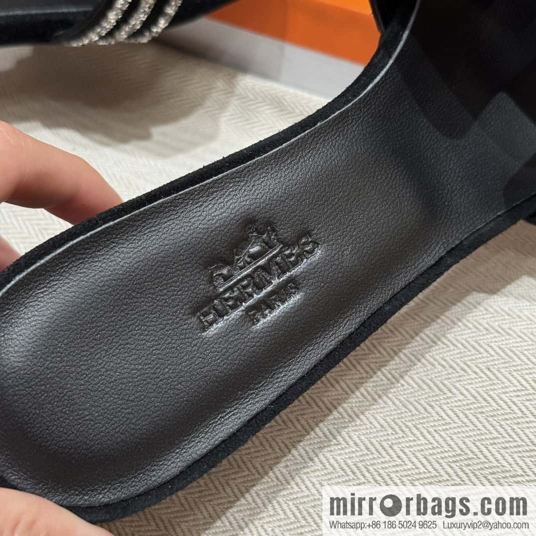 Hermès 2022 spring and summer new product H brand high-heeled diamond surface model