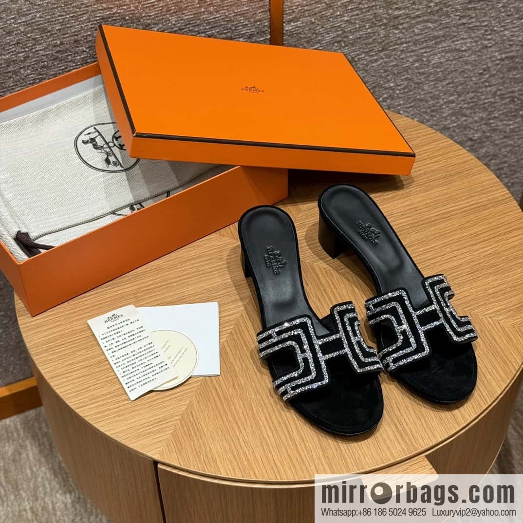 Hermès 2022 spring and summer new product H brand high-heeled diamond surface model