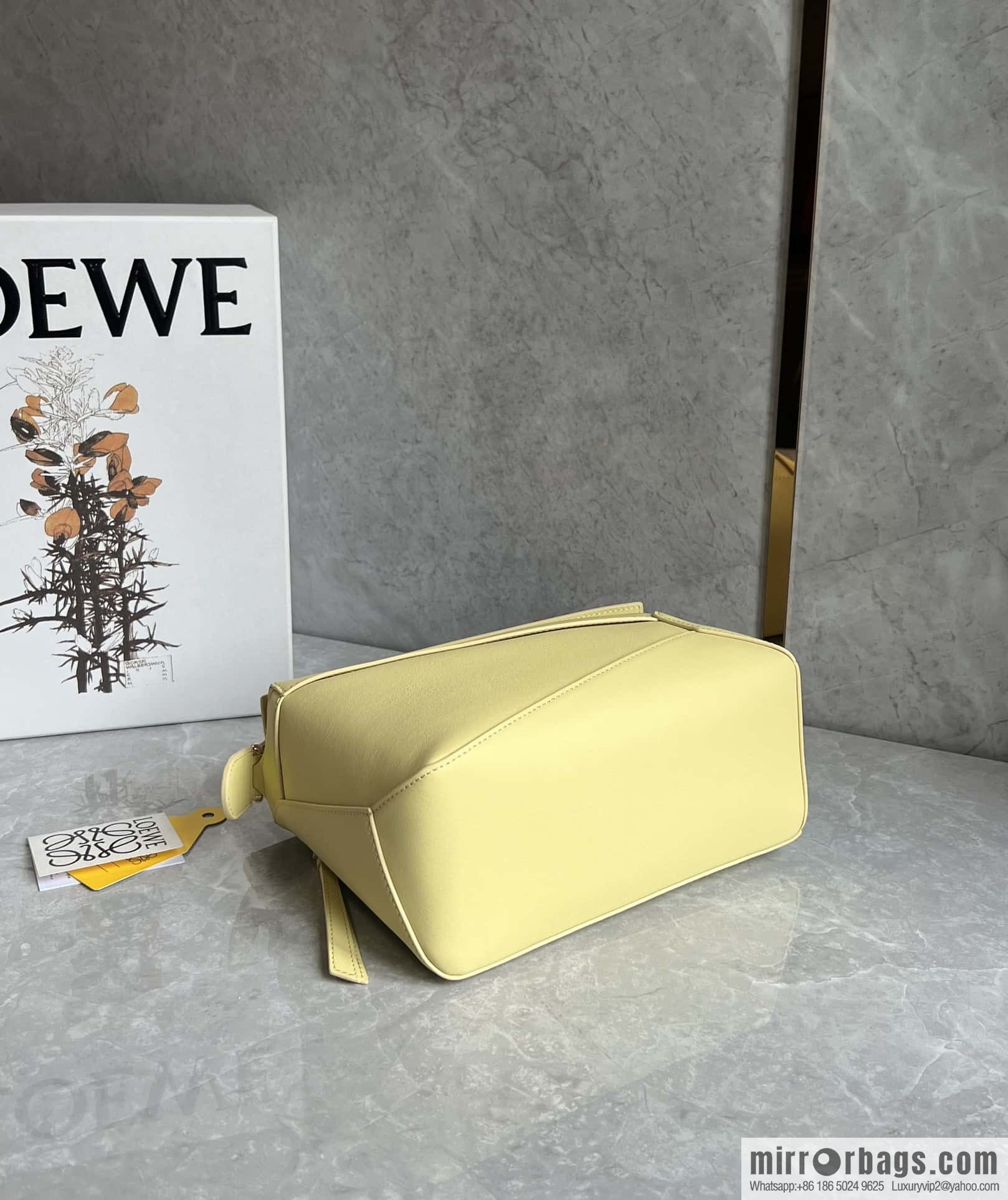 LOEWE new color latest practice puzzle geometric bag 0681 yellow