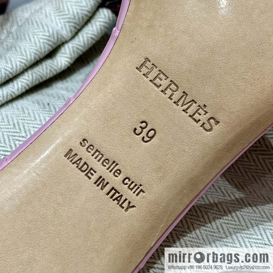 Hermès 185 Oasis high-heeled sandals, cherry blossom powder/5P/pink