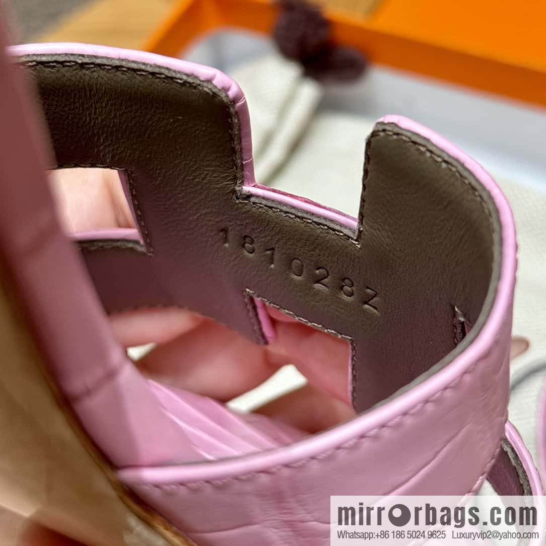 Hermès 185 Oasis high-heeled sandals, cherry blossom powder/5P/pink