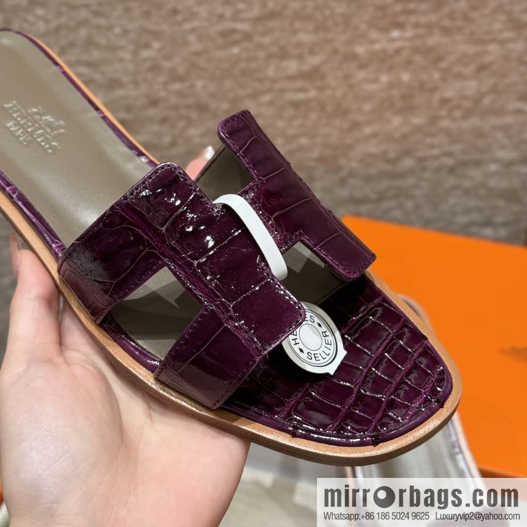 Hermès 181 Oran Sandals N5/Cassis/Gallon Purple