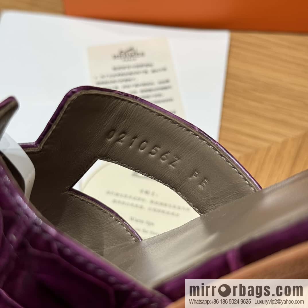 Hermès 181 Oran Sandals N5/Cassis/Gallon Purple