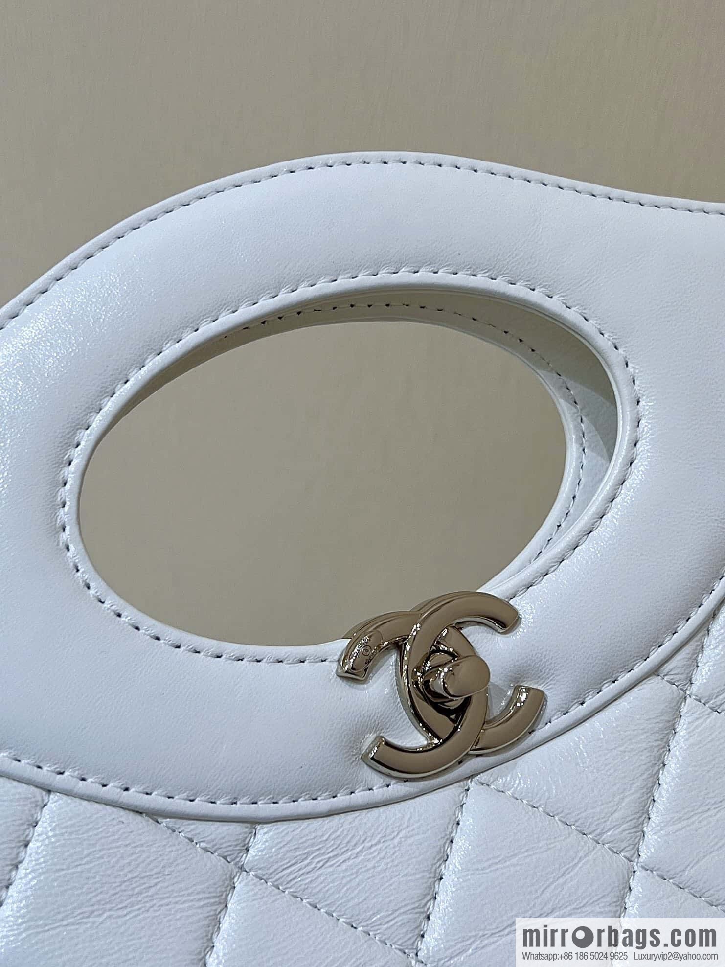 CHANEL 24S New S 31bag oil wax sheepskin AS4853 white