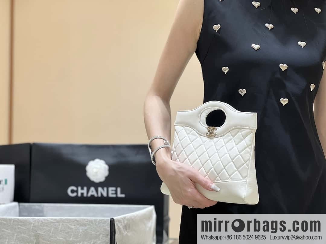 CHANEL 24S mini 31bag sheepskin AS4133 white