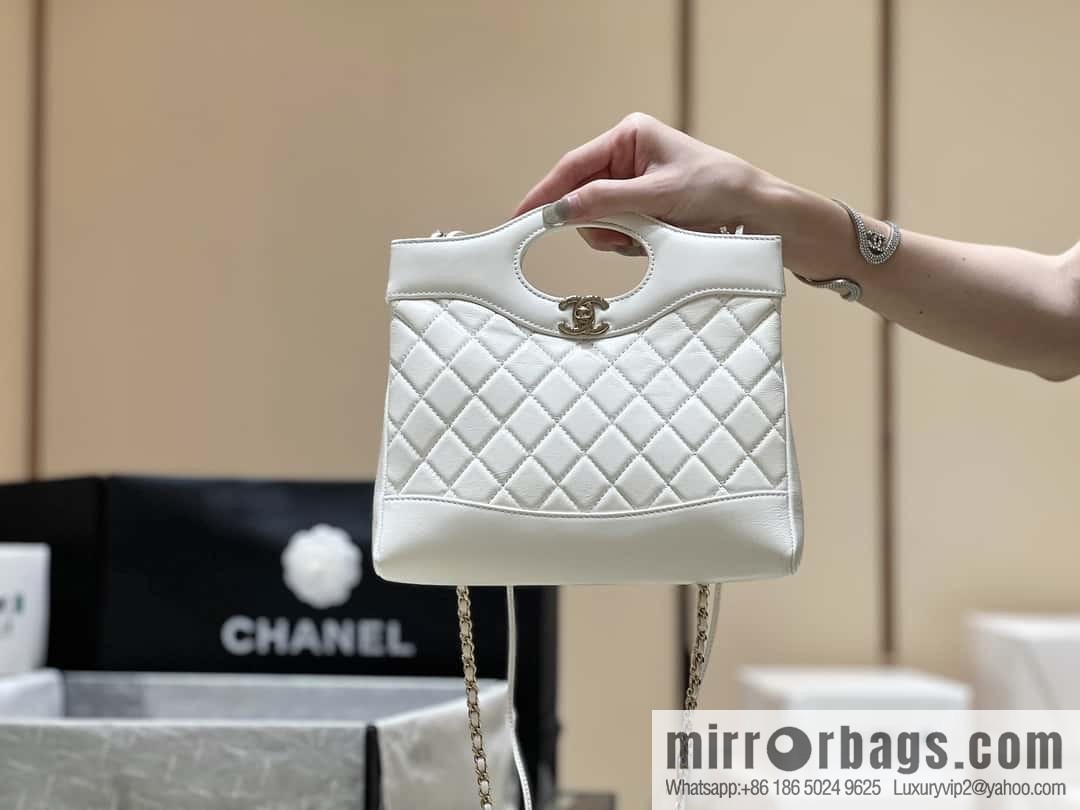 CHANEL 24S mini 31bag sheepskin AS4133 white