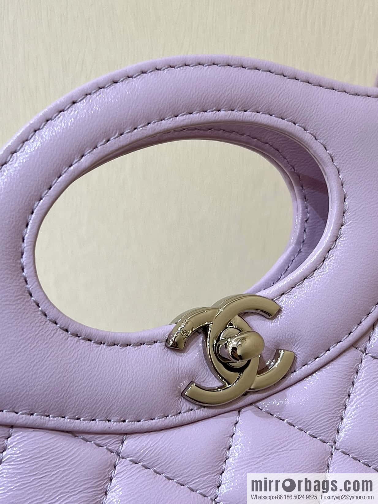 CHANEL 24S mini 31bag sheepskin AS4133 purple