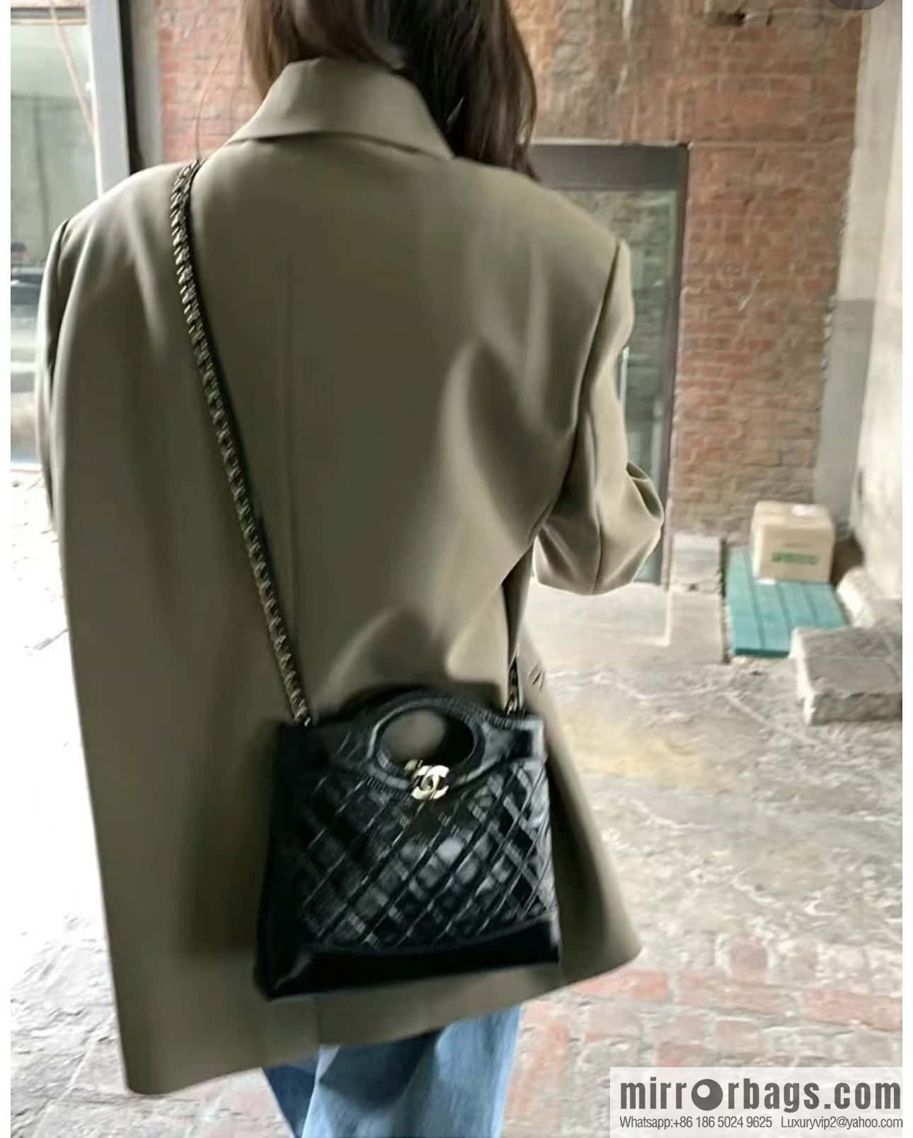 CHANEL 24S mini 31bag sheepskin AS4133 black