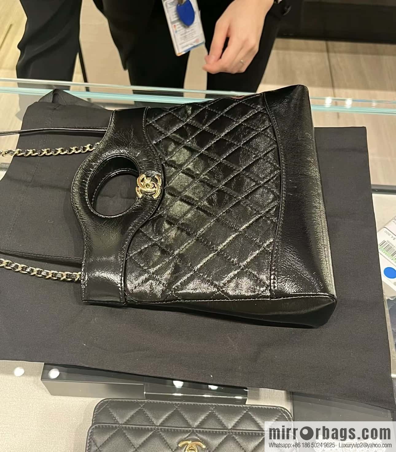 CHANEL 24S mini 31bag sheepskin AS4133 black