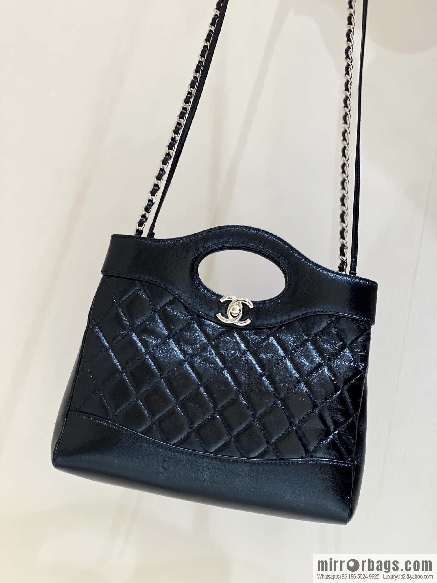 CHANEL 24S mini 31bag sheepskin AS4133 black