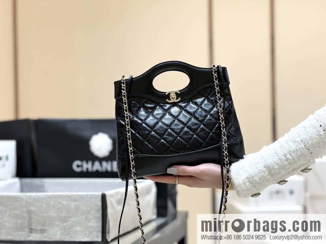CHANEL 24S mini 31bag sheepskin AS4133 black