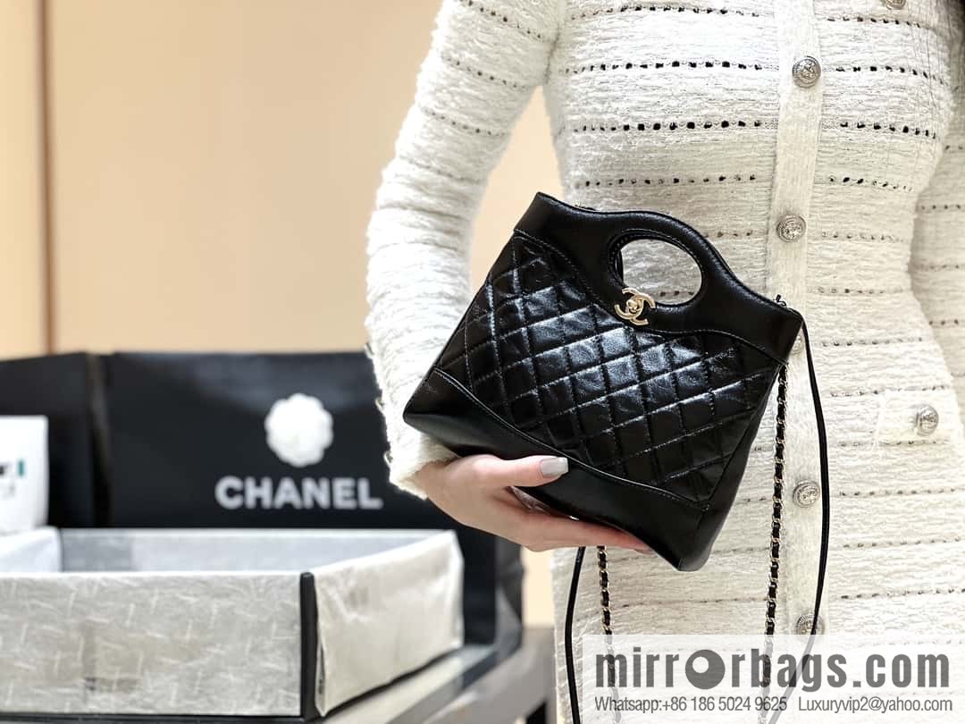 CHANEL 24S mini 31bag sheepskin AS4133 black