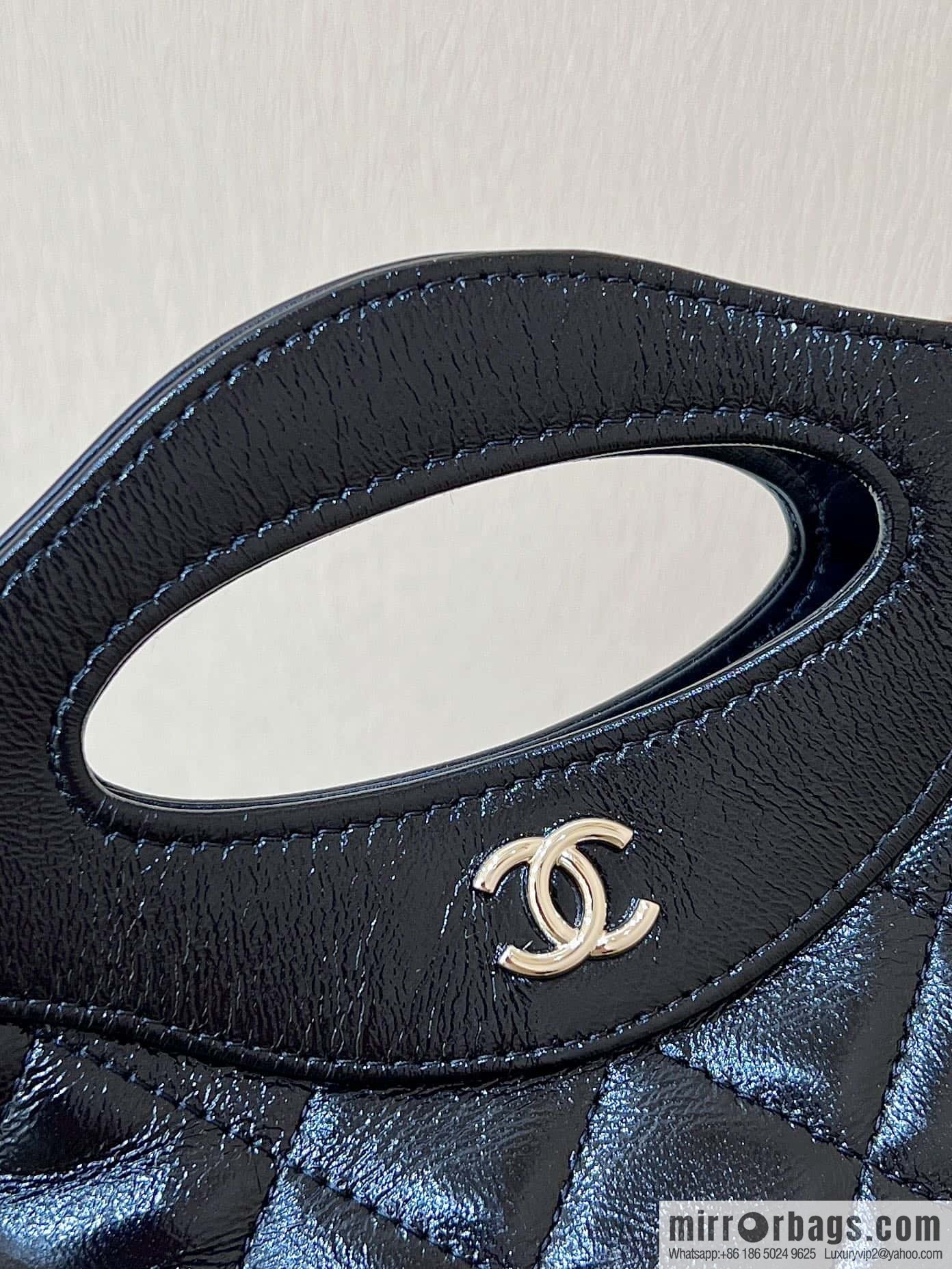 CHANEL 24S 31bag nano sheepskin AP3656 black