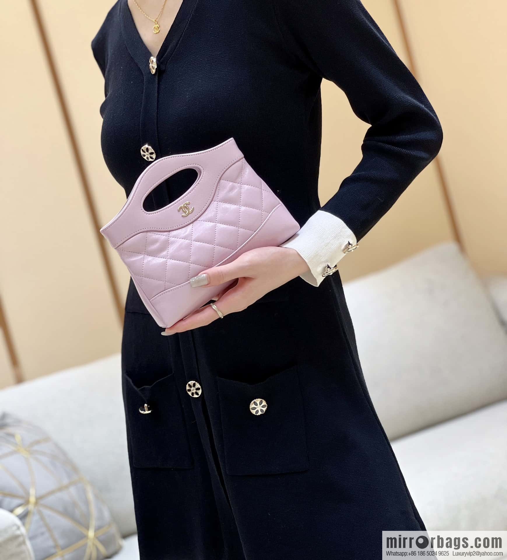 CHANEL 24S 31bag nano oil wax sheepskin AP3656 purple