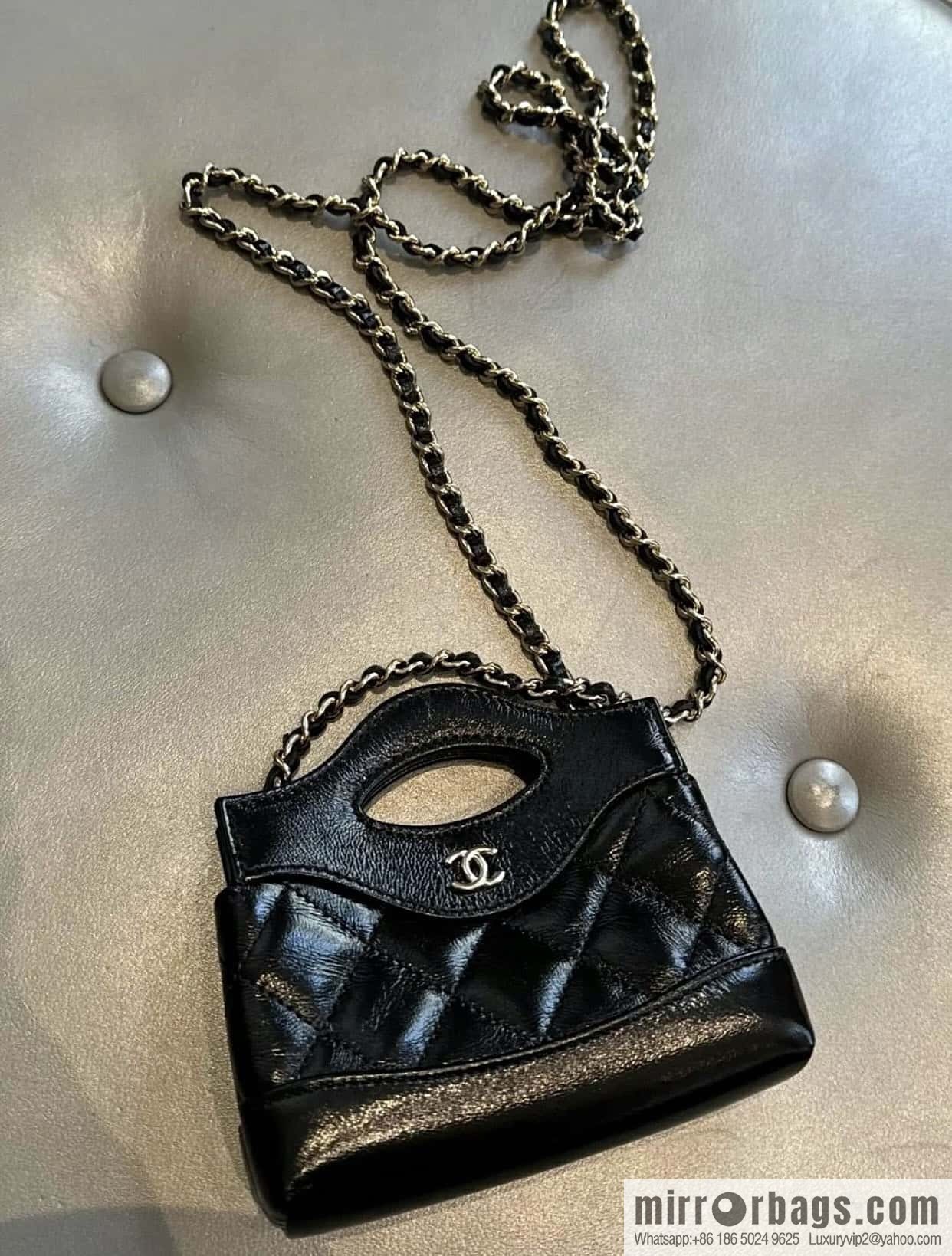CHANEL 24S spring and summer series, super mini waste bag AP3875 black